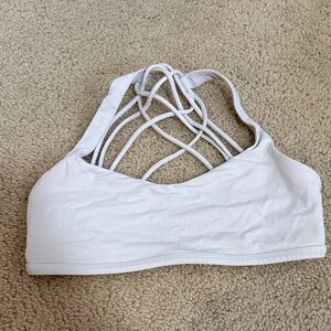 Lululemon Athletica White Strappy Sports Bra